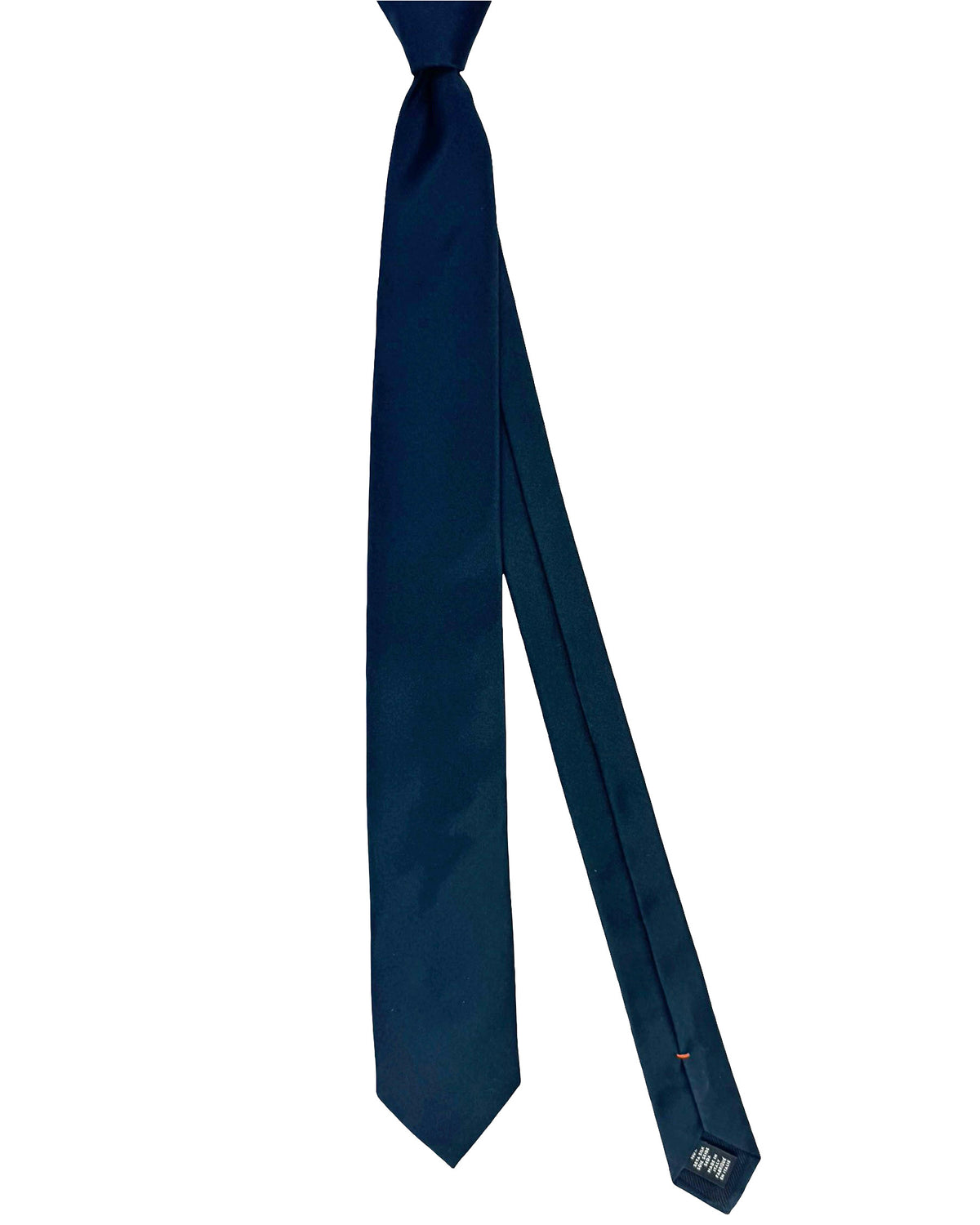 Zegna Tie Midnight Blue Solid - Narrow Necktie