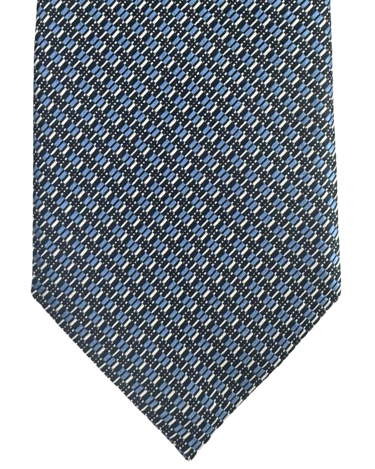 Zegna Tie Midnight Blue Pattern