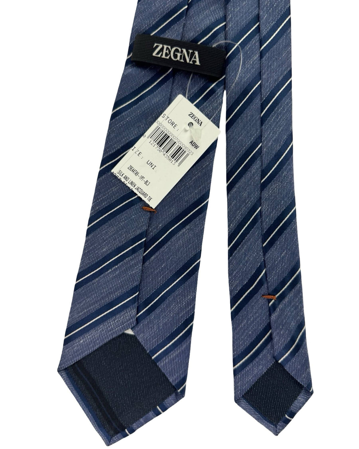 Ermenegildo Zegna Tie Midnight Blue Stripes