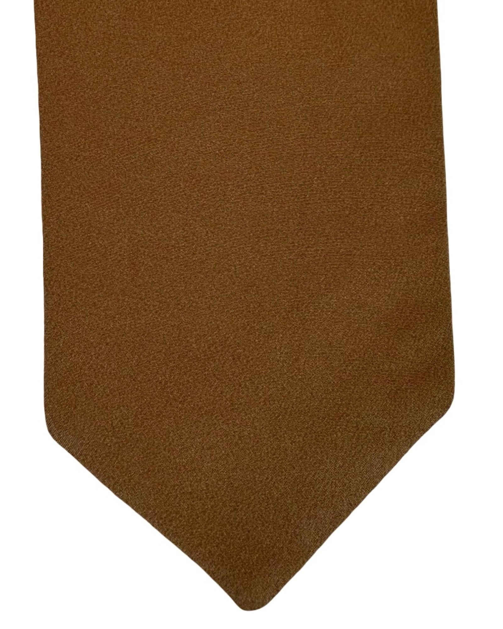 Ermenegildo Zegna Tie Tan Solid - XXX Couture - 2 Sided