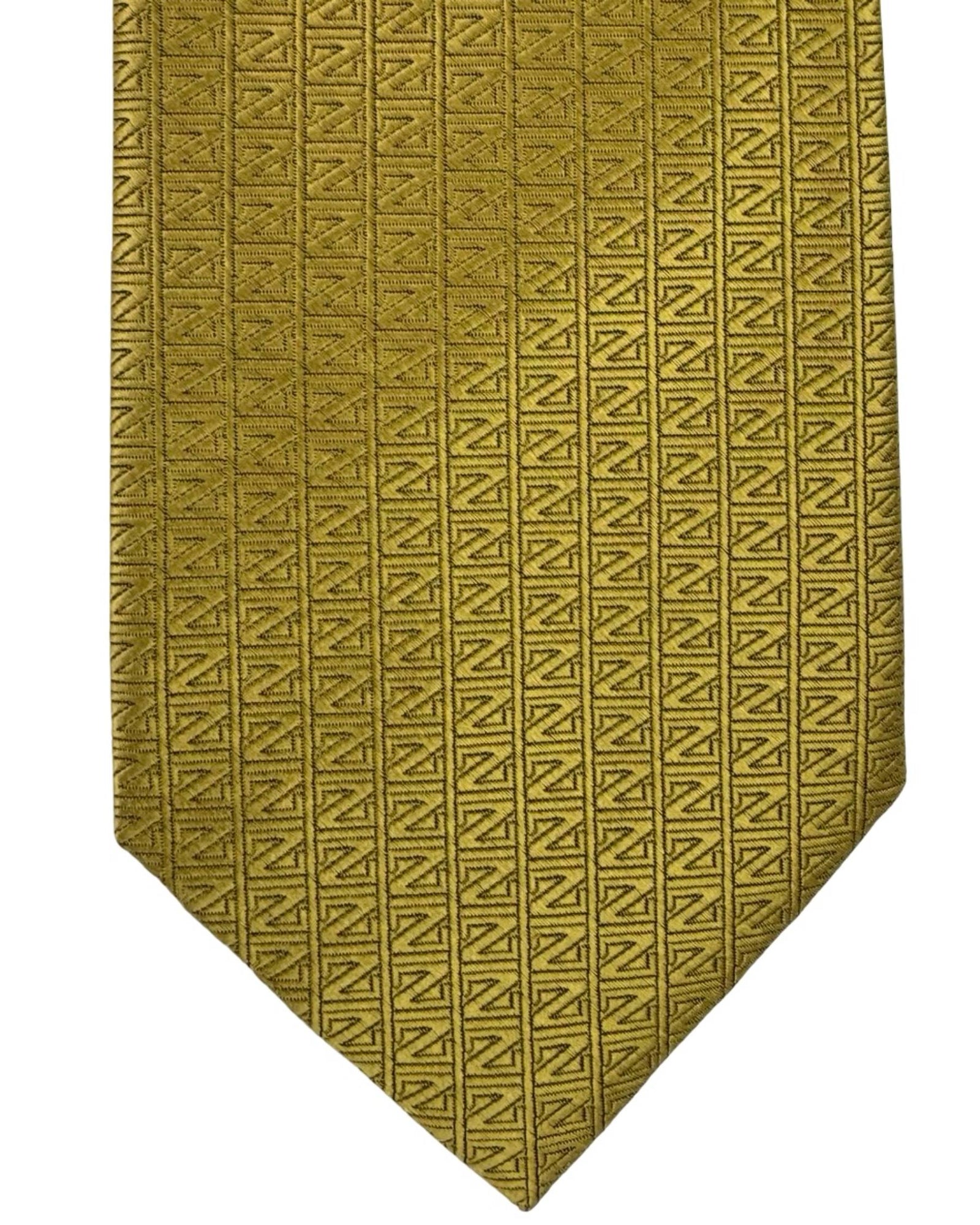 Ermenegildo Zegna Tie Yellow-Gold Orange Z-Logo