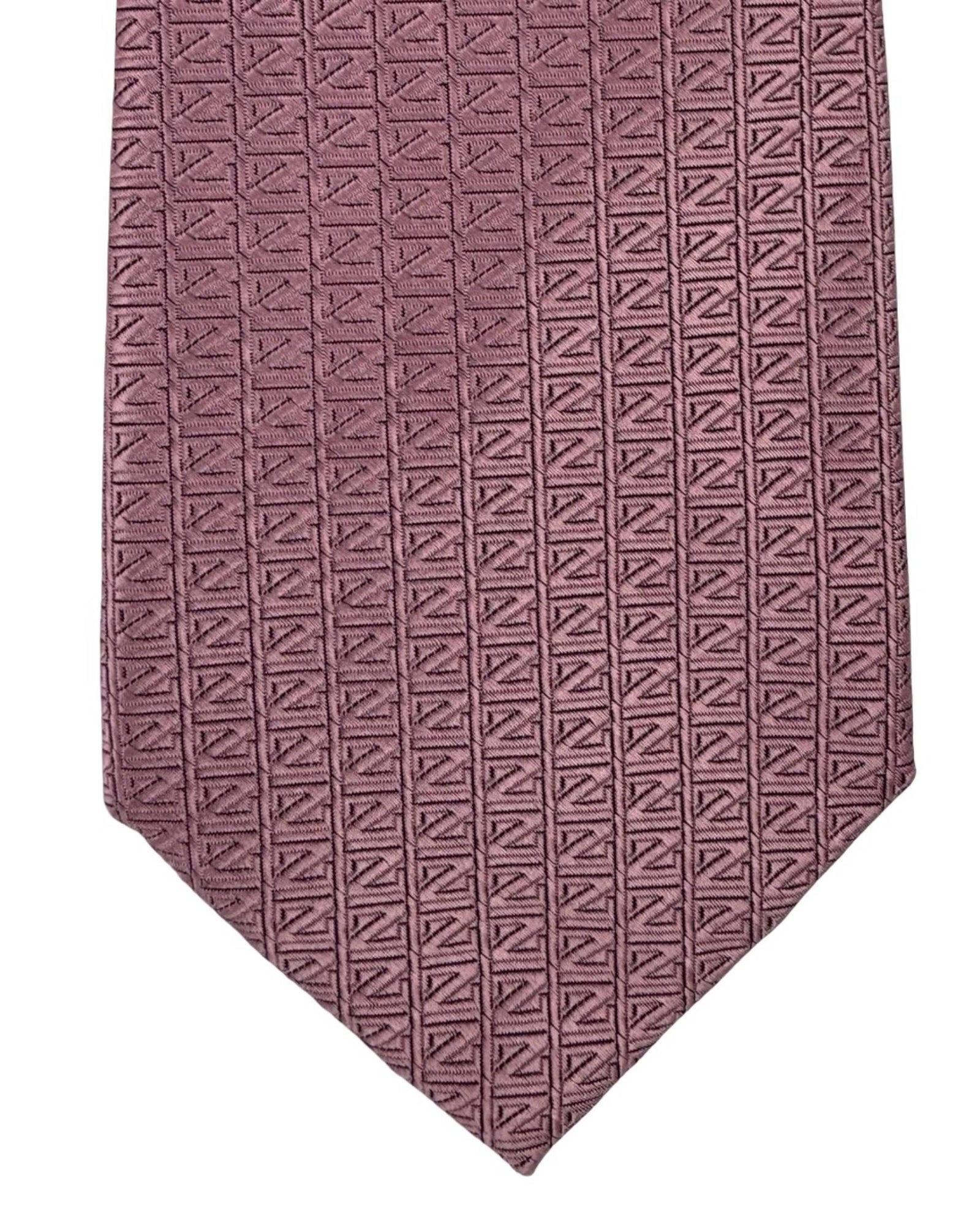 Ermenegildo Zegna Tie Dust Pink Z-Logo