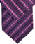 Zilli Silk Tie & Matching Pocket Square Set Purple Geometric Stripe SALE