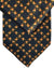 Zilli Silk Tie & Matching Pocket Square Set Black Gold Leafs FINAL SALE