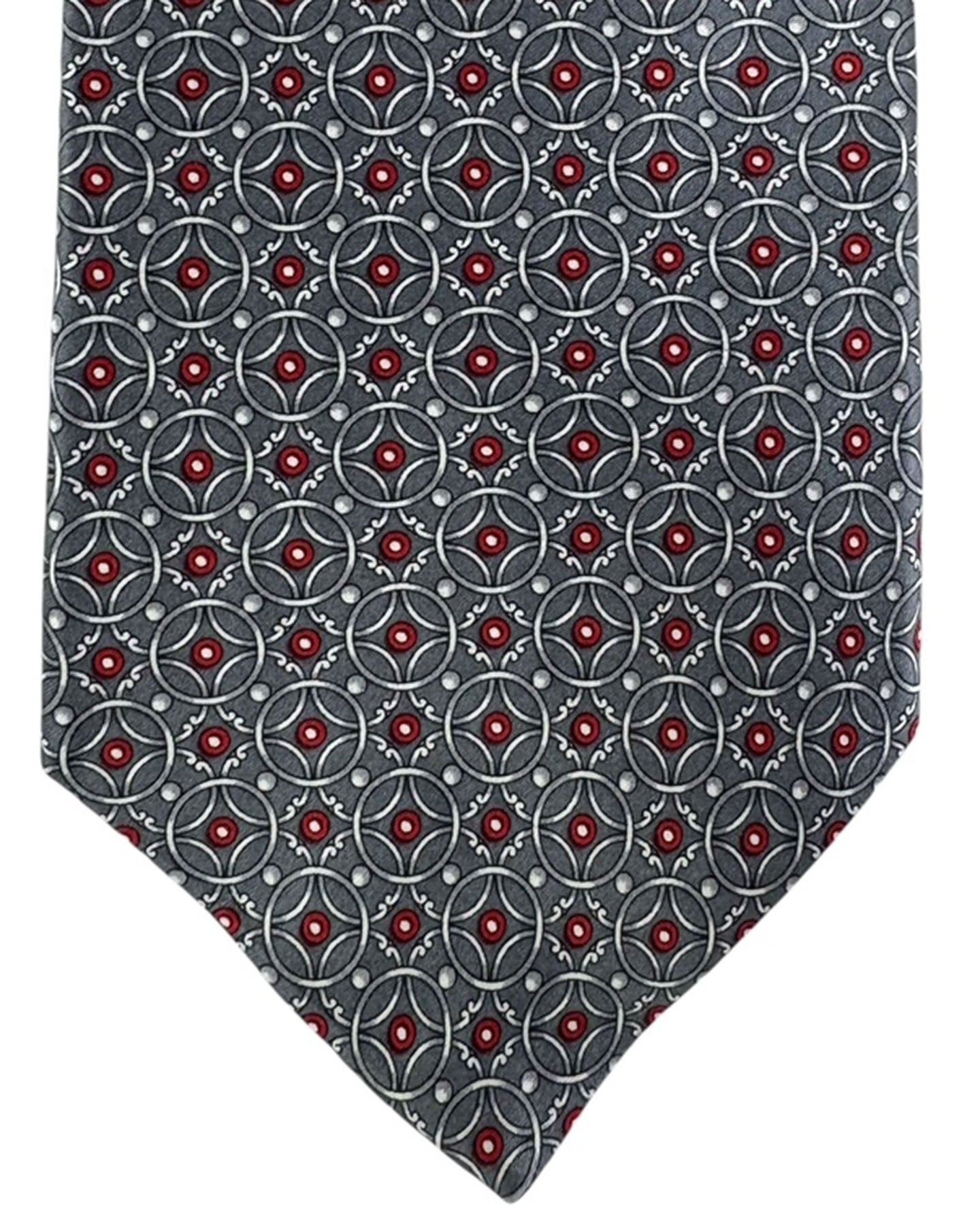 Zilli Tie Gray Bordeaux Design