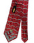 Zilli silk Tie Red Gray Swirly Pattern