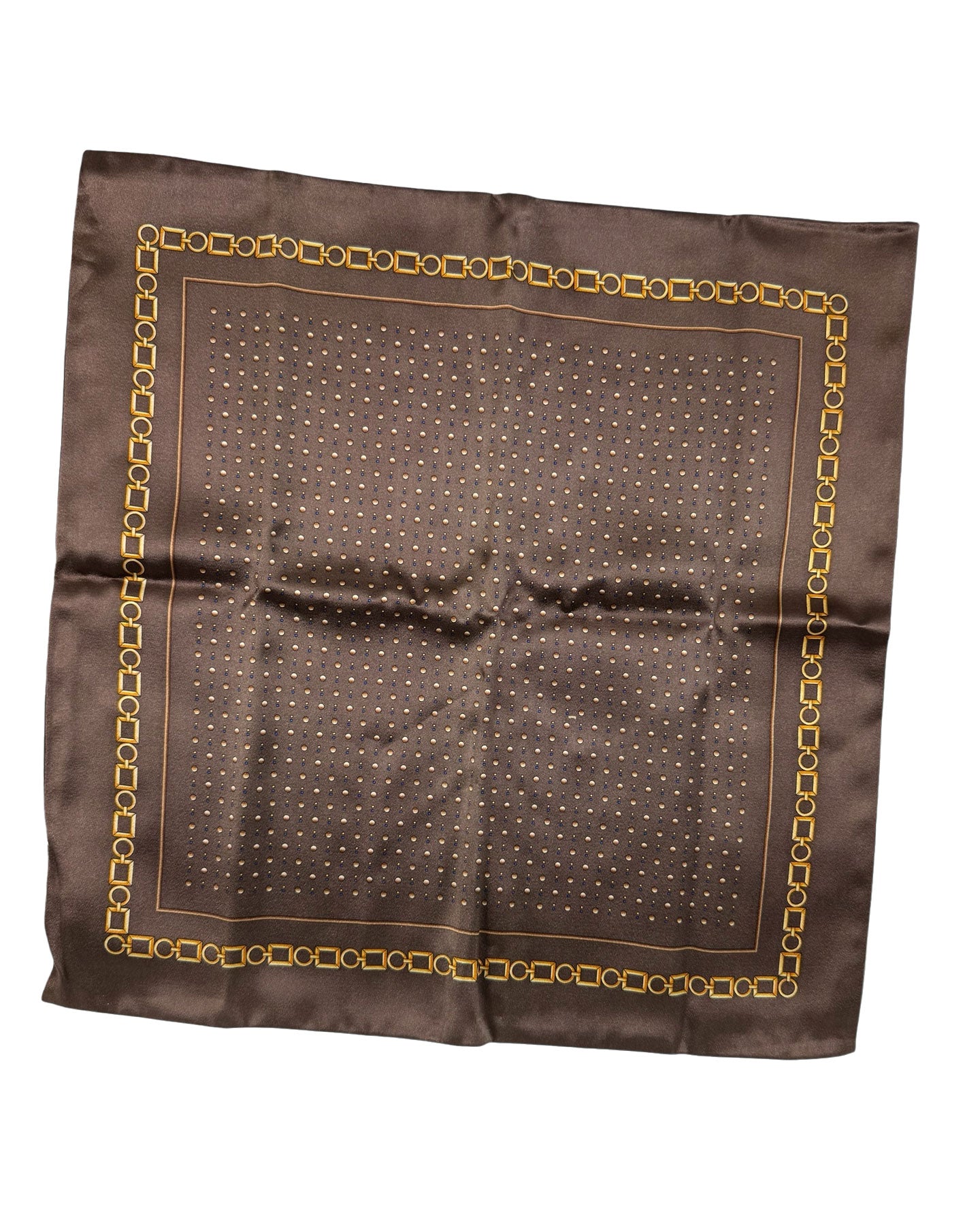 Zilli Silk Pocket Square Brown SALE