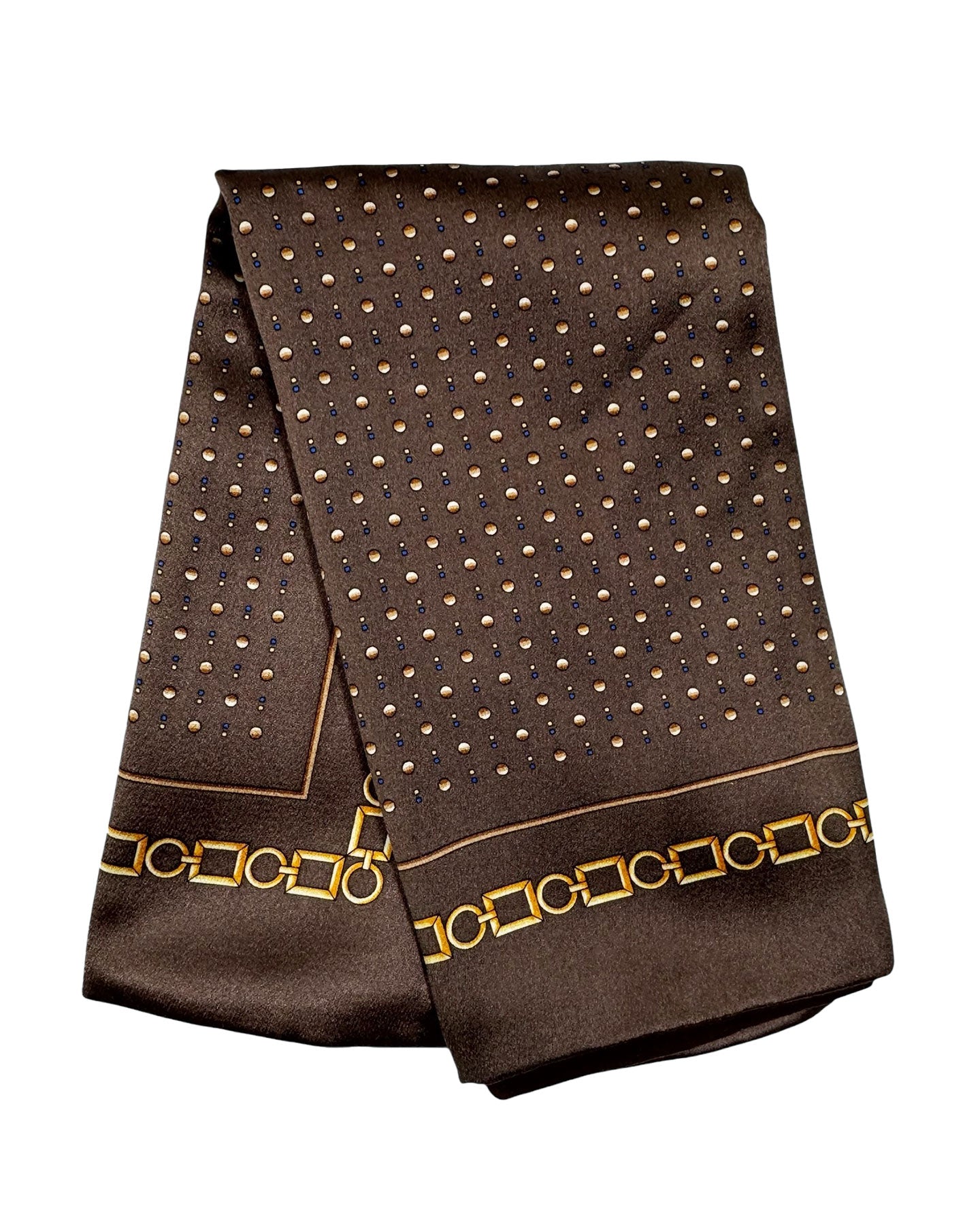 Zilli Silk Pocket Square Brown SALE