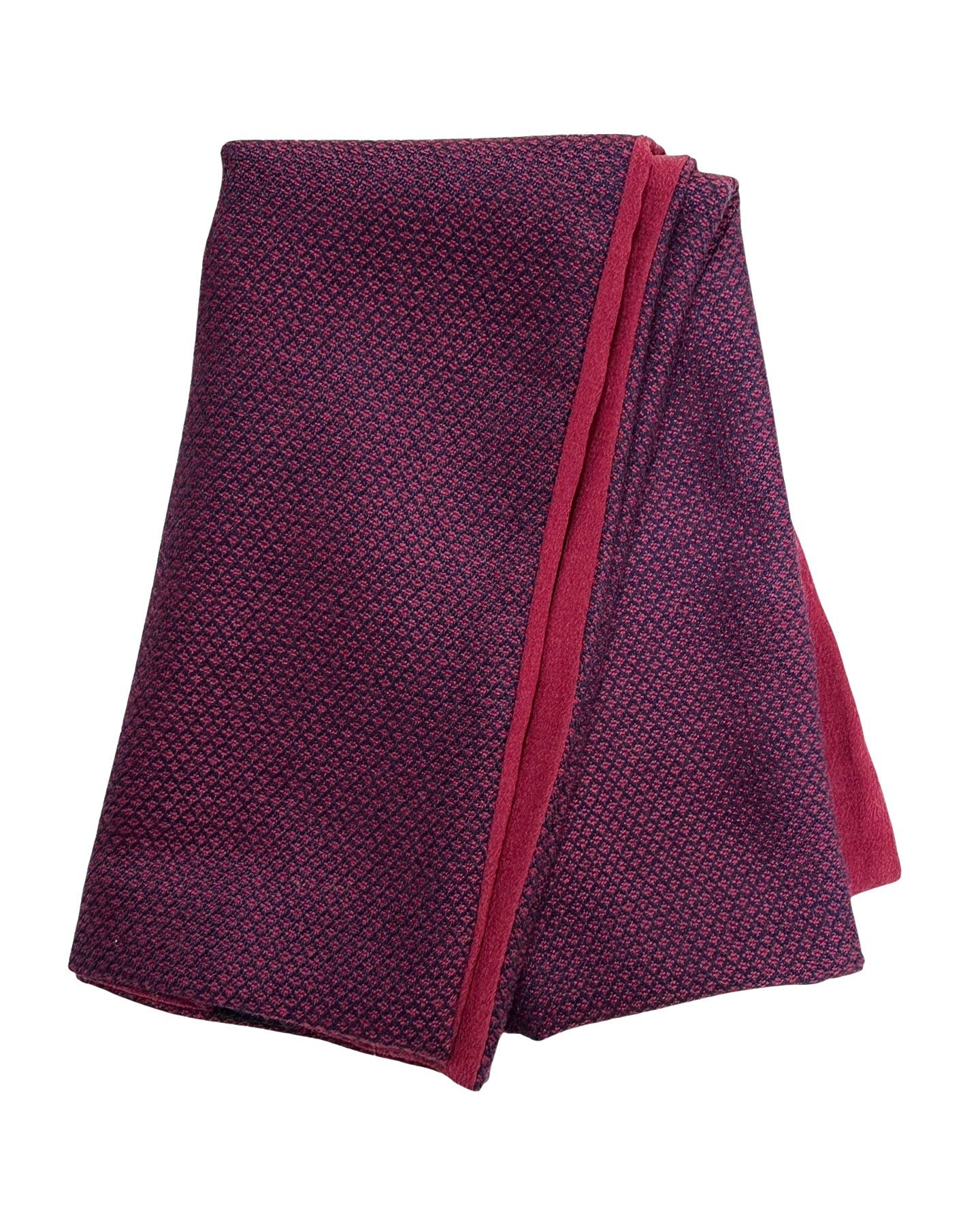 Zilli Pocket Square Maroon Midnight Blue Pattern SALE