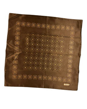 Zilli Silk Pocket Square Brown SALE