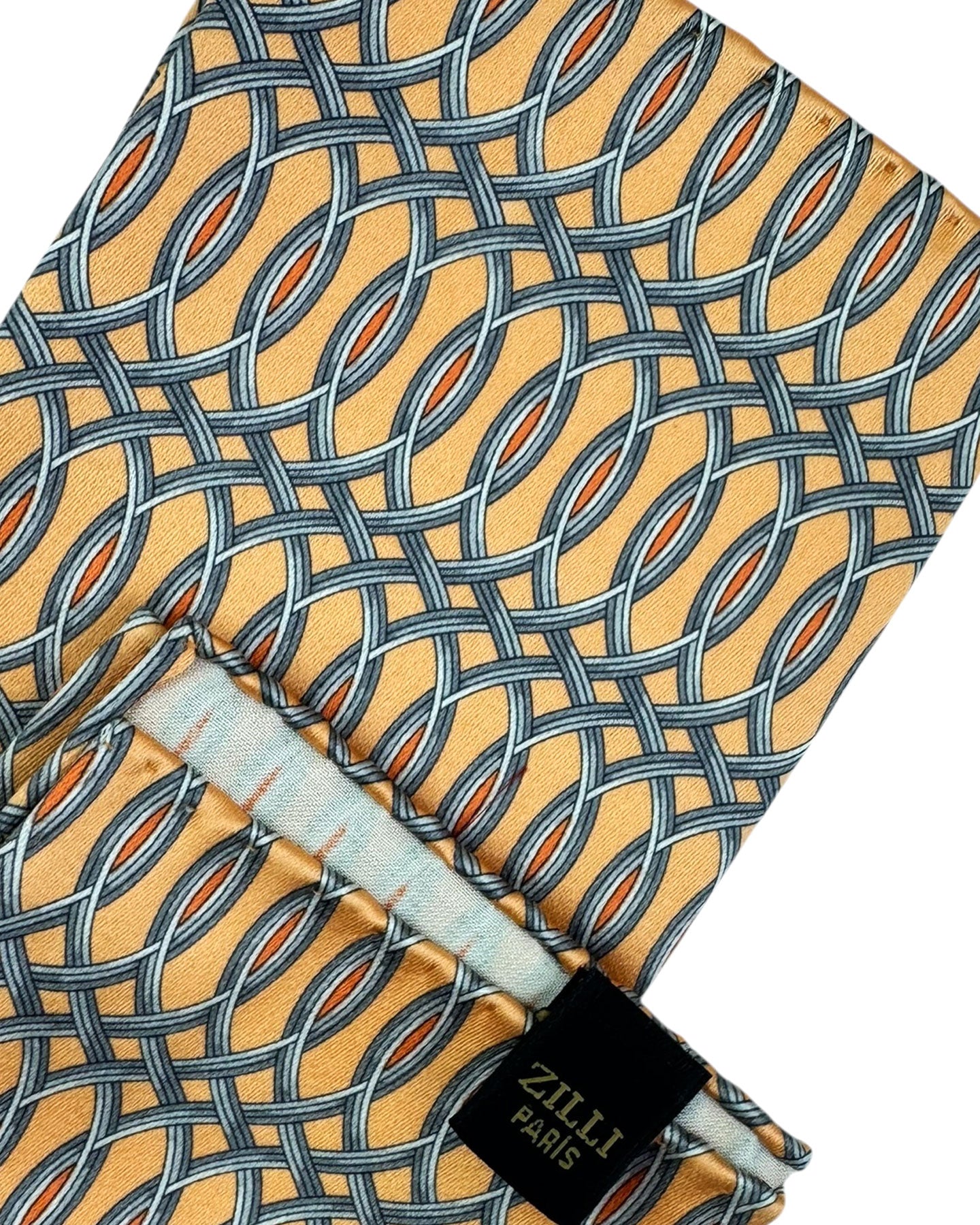 Zilli Silk Pocket Square Hand Made In Italy