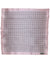 Zilli Silk Pocket Square Pink Silver Geometric Design