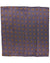 Zilli Silk Pocket Square Purple Blue Gold Geometric Design