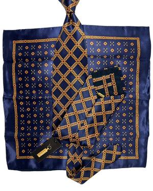 Zilli Tie & Matching Pocket Square Set 