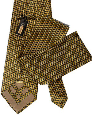 Zilli silk Tie & Matching Pocket Square Set 