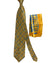 Zilli Tie & Matching Pocket Square Set Orange Gold Blue Gray Check Design