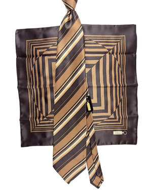 Zilli genuine Tie & Matching Pocket Square Set 