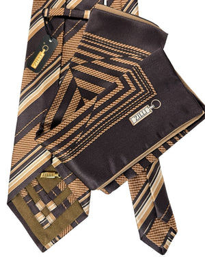 Zilli authentic Tie & Matching Pocket Square Set 