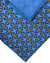 Zilli Tie & Matching Pocket Square Set Blue Orange Gold Geometric