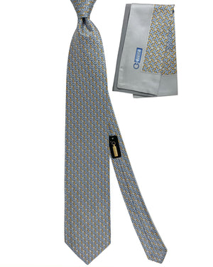 Zilli authentic Tie & Matching Pocket Square Set 