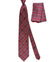 Zilli Tie & Matching Pocket Square Set Dark Red Silver Blue Stripes