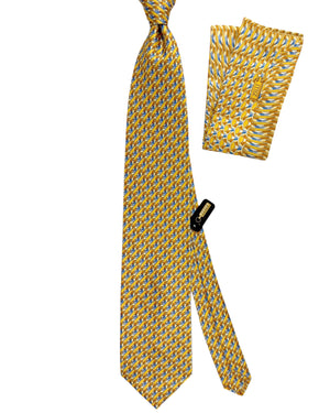 Zilli genuine Tie & Matching Pocket Square Set