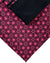 Zilli Tie & Matching Pocket Square Set Purple Magenta Geometric