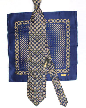 Zilli Tie & Matching Pocket Square Set 