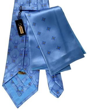 Zilli authentic Tie & Matching Pocket Square Set 