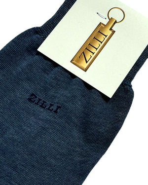 Zilli Socks Gray-Blue Mid Calf