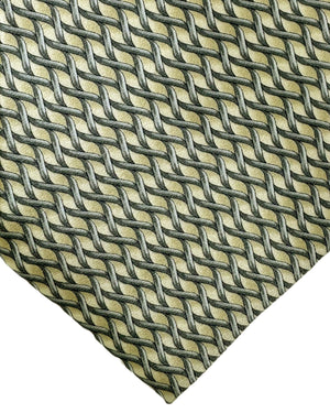 Zilli Silk Tie Ivory Gray Swirl - Wide Necktie