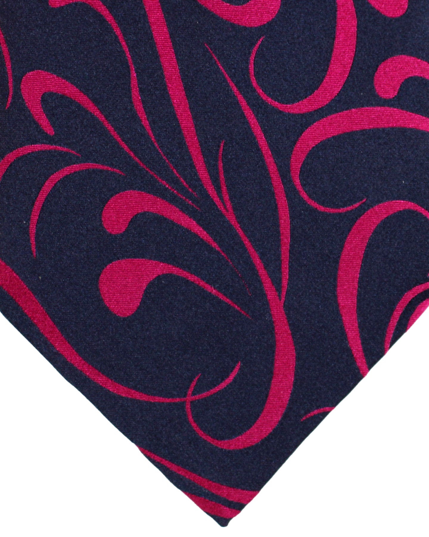 Zilli Silk Tie Purple Hot Pink Swirl - Wide Necktie