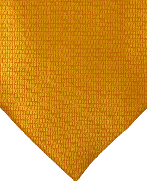 Zilli Silk Tie Orange Micro Logo - Wide Necktie