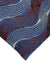 Zilli Silk Tie Dark Blue Bordeaux Swirl - Wide Necktie