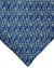 Zilli Silk Tie Blue Gray Swirl Design - Wide Necktie