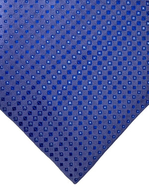 Zilli Extra Long Tie Lilac Royal Blue Micro Pattern