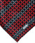 Zilli Silk Tie Black Gray Red Geometric Stripes - Wide Necktie