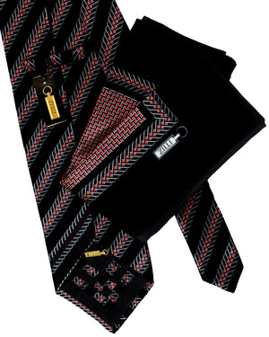 Zilli authentic Tie & Matching Pocket Square Set 