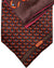 Zilli Extra Long Tie & Matching Pocket Square Set Maroon Design