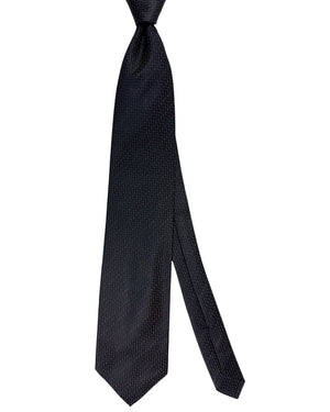 Zilli Tie Black Taupe Logo Design - Wide Necktie