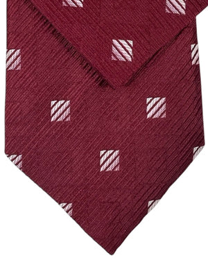 Zilli Tie & Matching Pocket Square Set Bordeaux