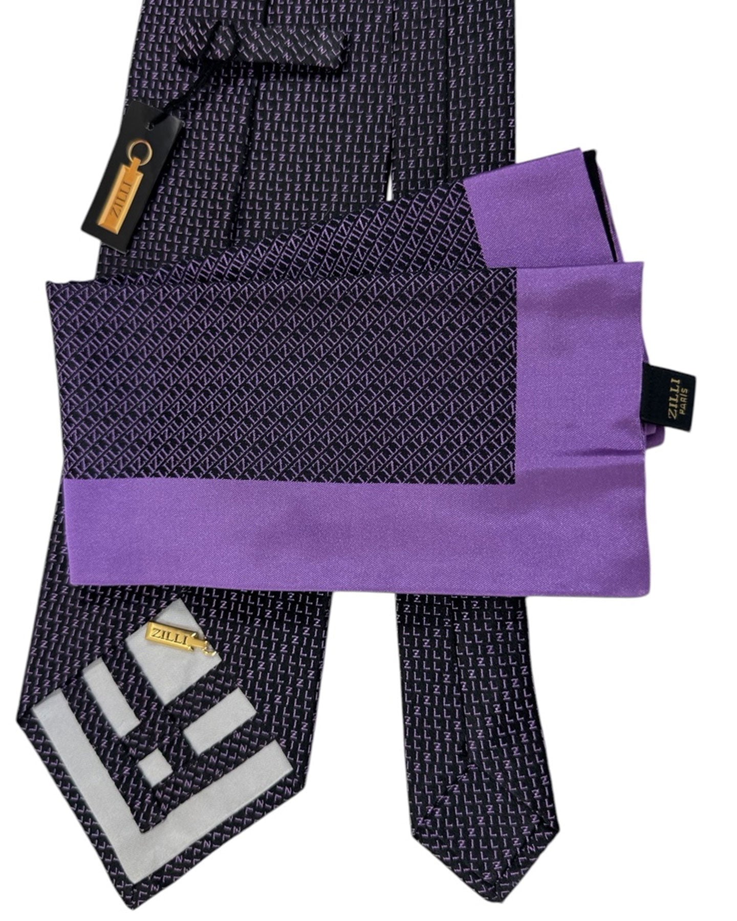 Zilli Tie & Matching Pocket Square Set 