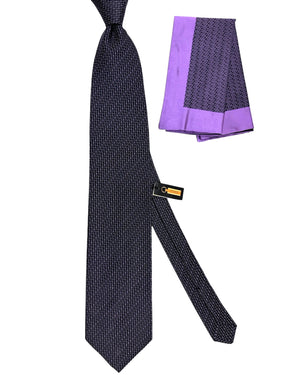 Zilli Tie & Matching Pocket Square Set Luxury Mens Neckwear