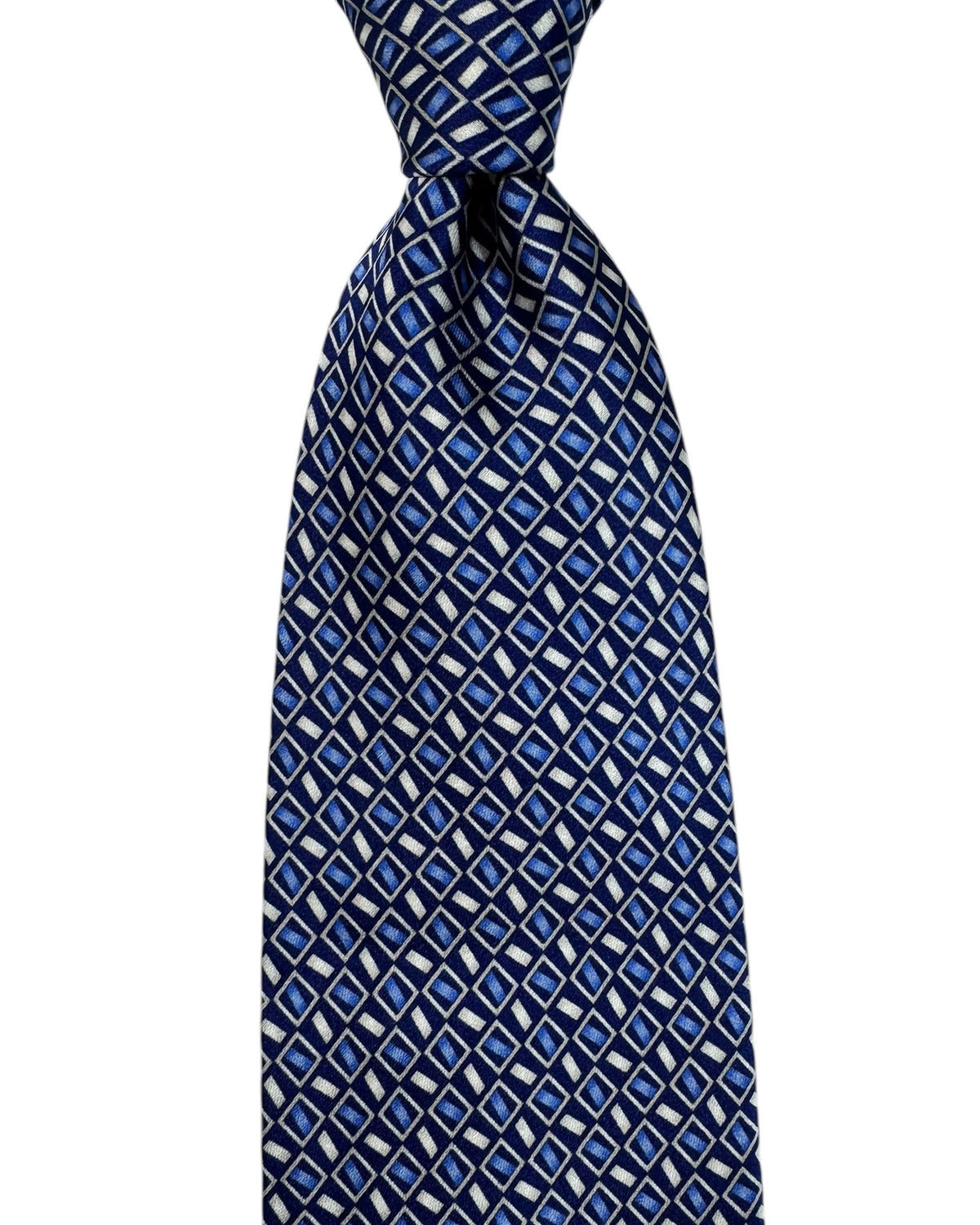 Zilli Tie Blue Geometric Design 
