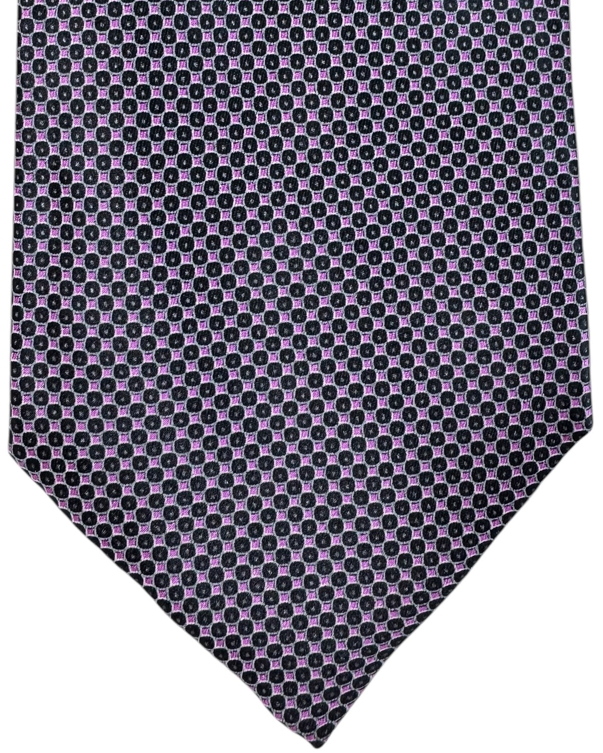 Zilli Silk Tie Pink Design - Wide Necktie