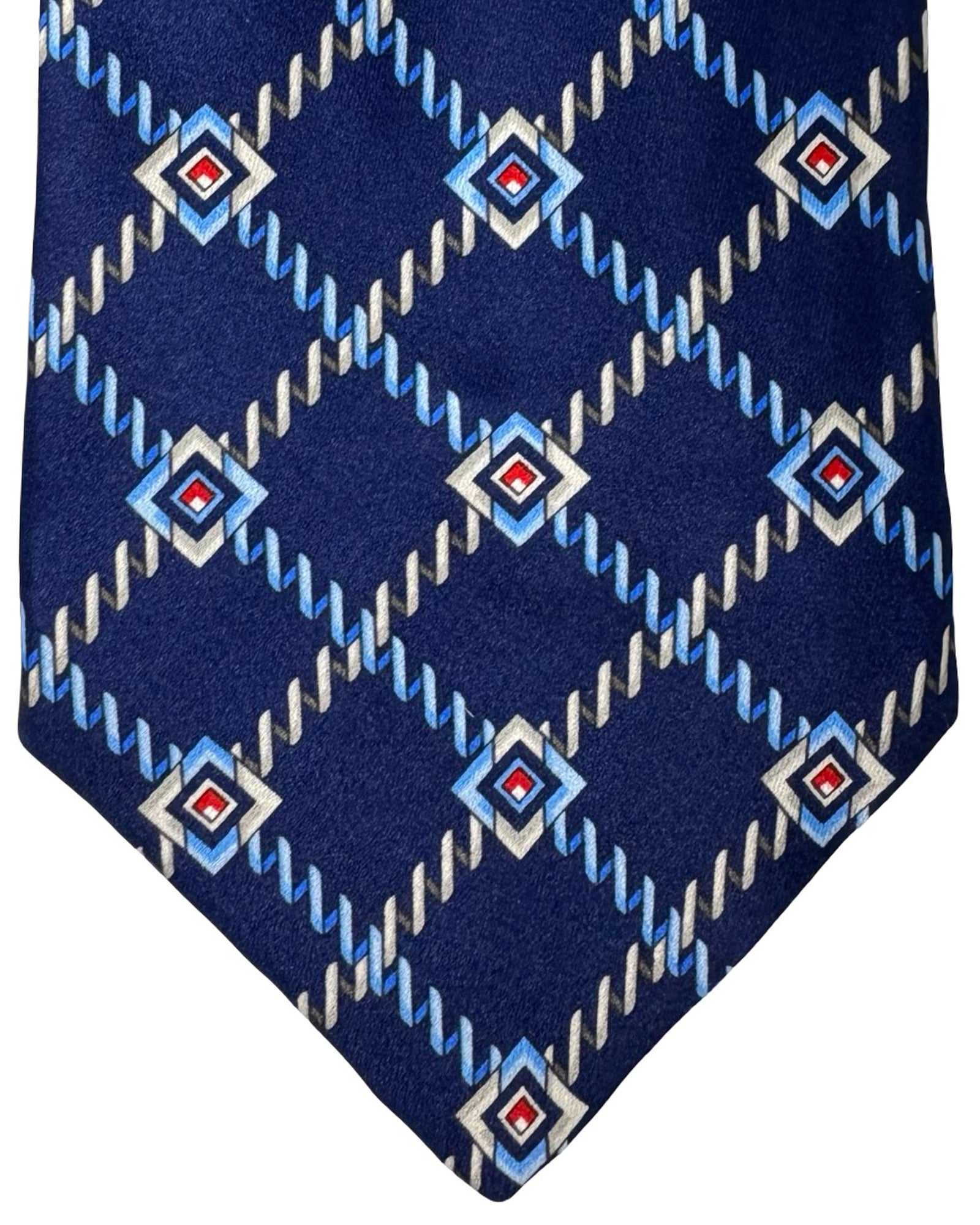 Zilli Tie Navy Design - Wide Necktie