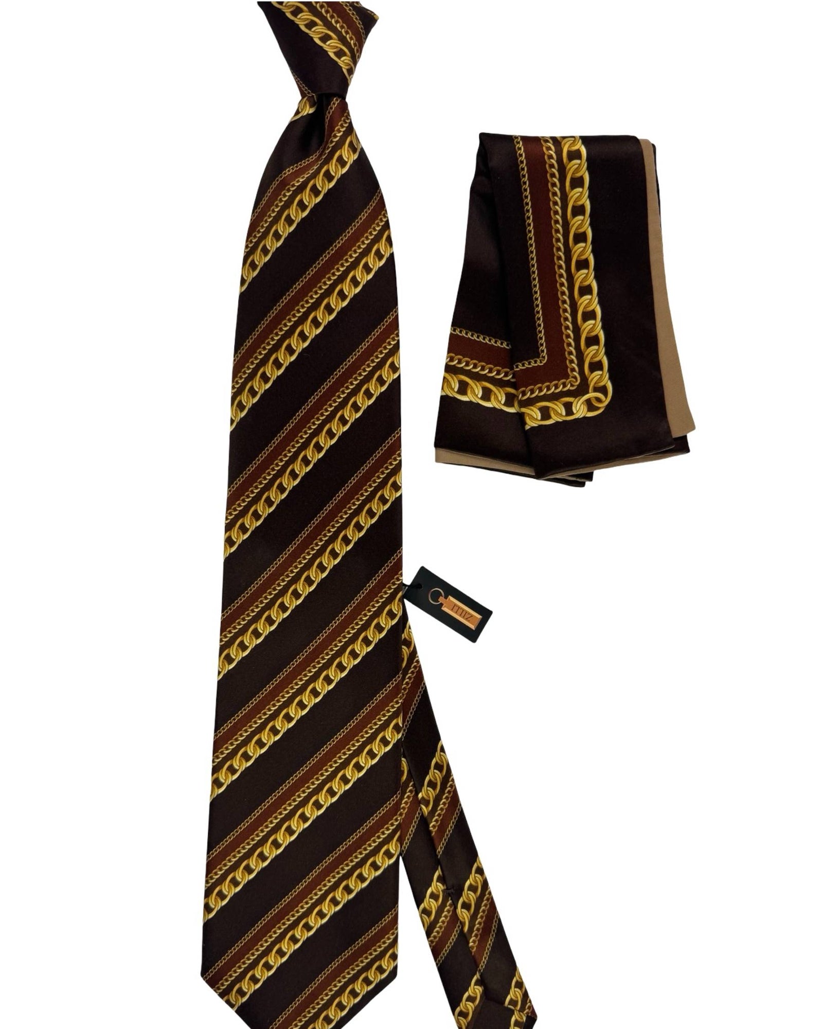 Zilli Silk Tie & Matching Pocket Square Set 