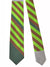 Gene Meyer Silk Tie Lime Brown Gray Stripes FINAL SALE
