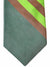 Gene Meyer Silk Tie Lime Brown Gray Stripes FINAL SALE