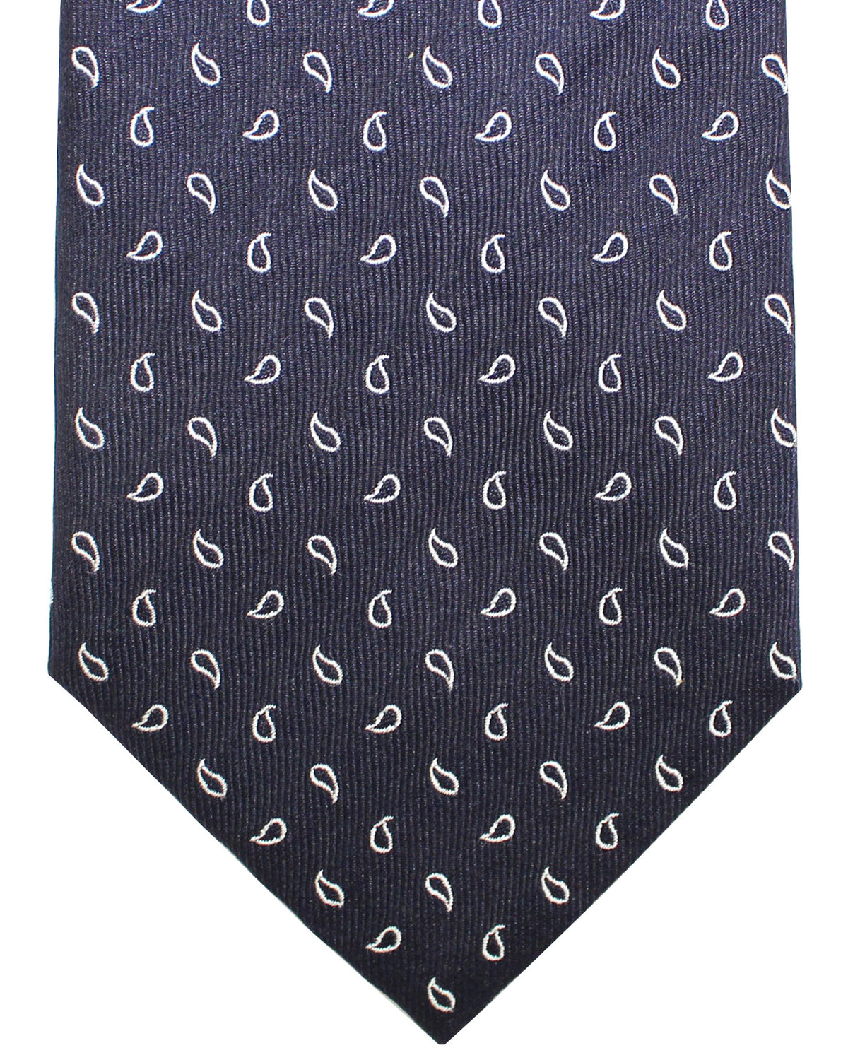 Armani Silk Tie Midnight Blue Paisley